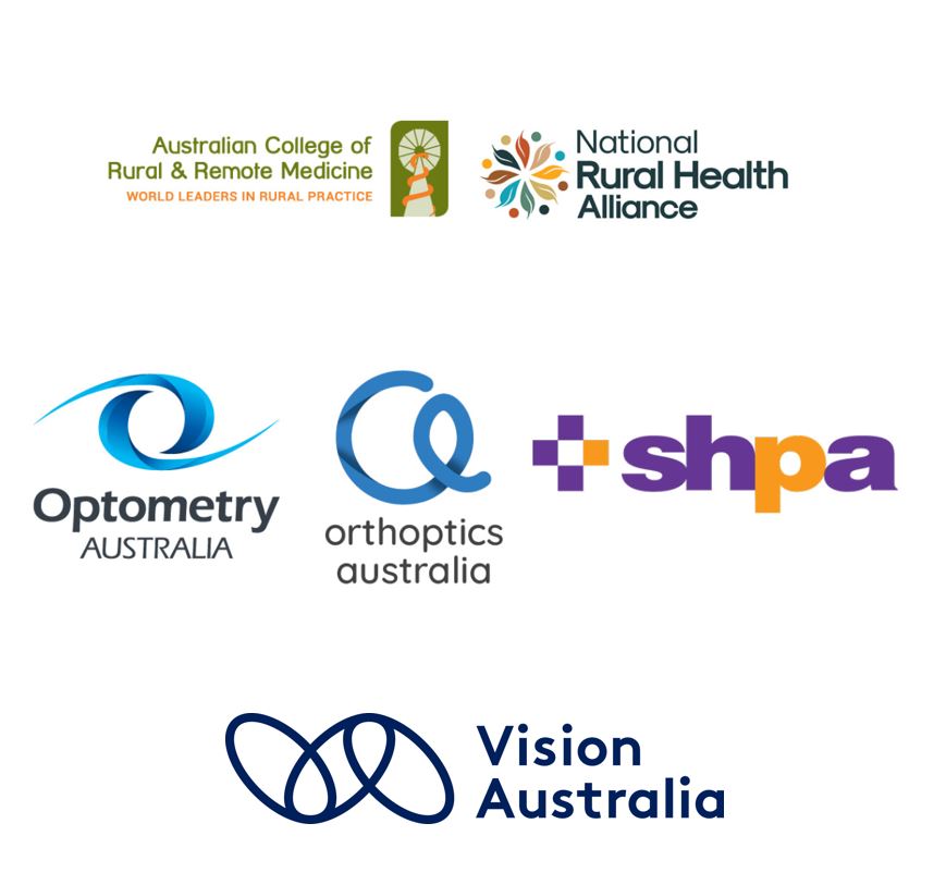 Logos of endorsing organisations for Cataract Clinical Care Standard