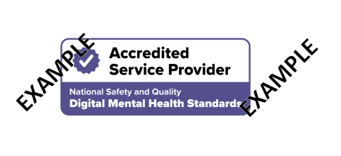 Example of the digital mental health accreditation badge