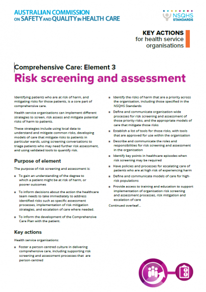 Comprehensive Care - Element 3: Risk Screening And Assessment - Key ...