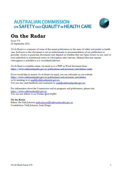 On the Radar Issue 576