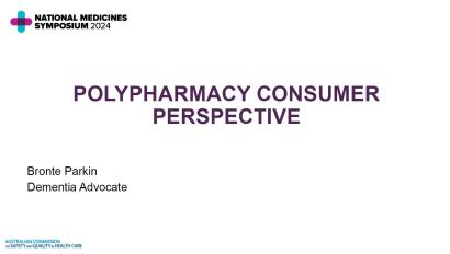 Polypharmacy Consumer Perspective