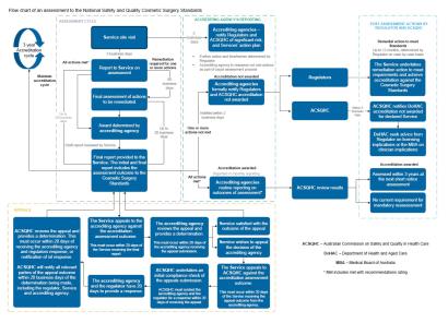 Flowchart of an assessment to the National Safety and Quality Cosmetic Surgery Standards